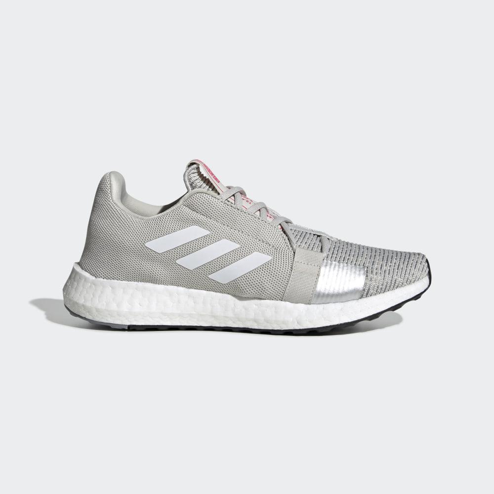 Adidasi Alergare Adidas Senseboost Go Dama Romania - Gri/Albi/Roz EF1579